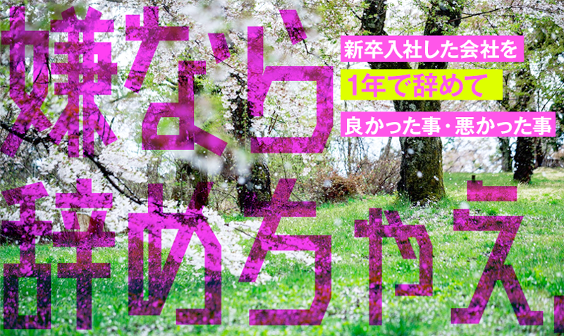 新卒入社した会社を1年で辞めて良かった事 悪かった事 みっこむ